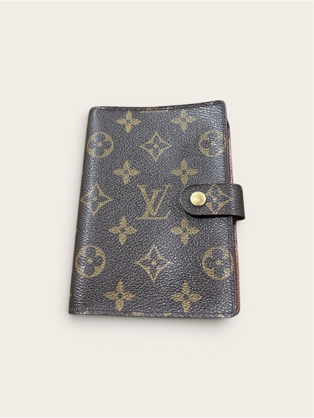 Louis Vuitton Brown Monogram Canvas Agenda with Gold Accents